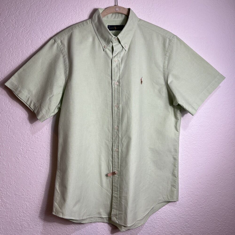 Vintage Ralph Lauren Men's Lime Green short sleeved Polo size L Classic Fit